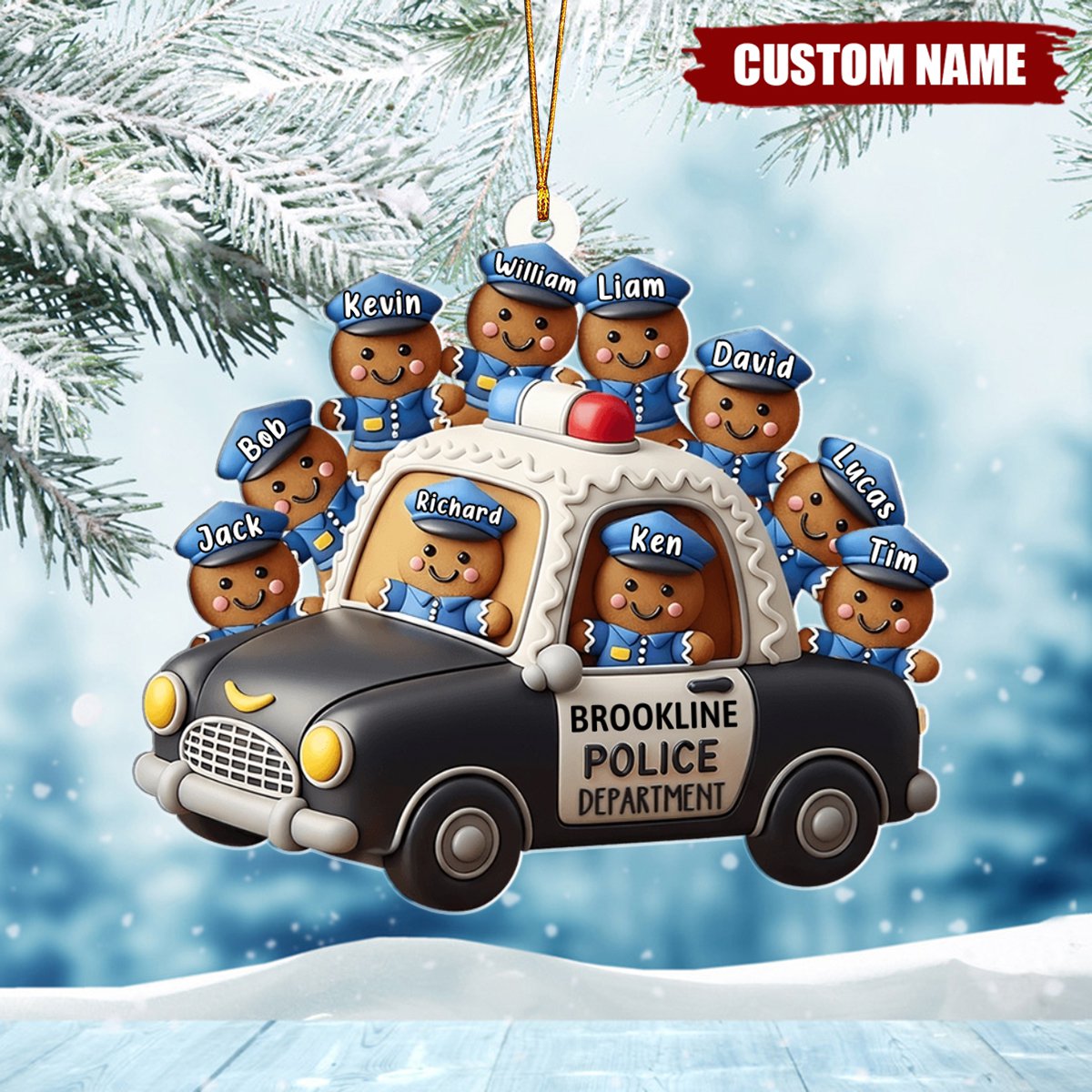 Our Department - Personalized Ornament Christmas Gift for Police Officer
