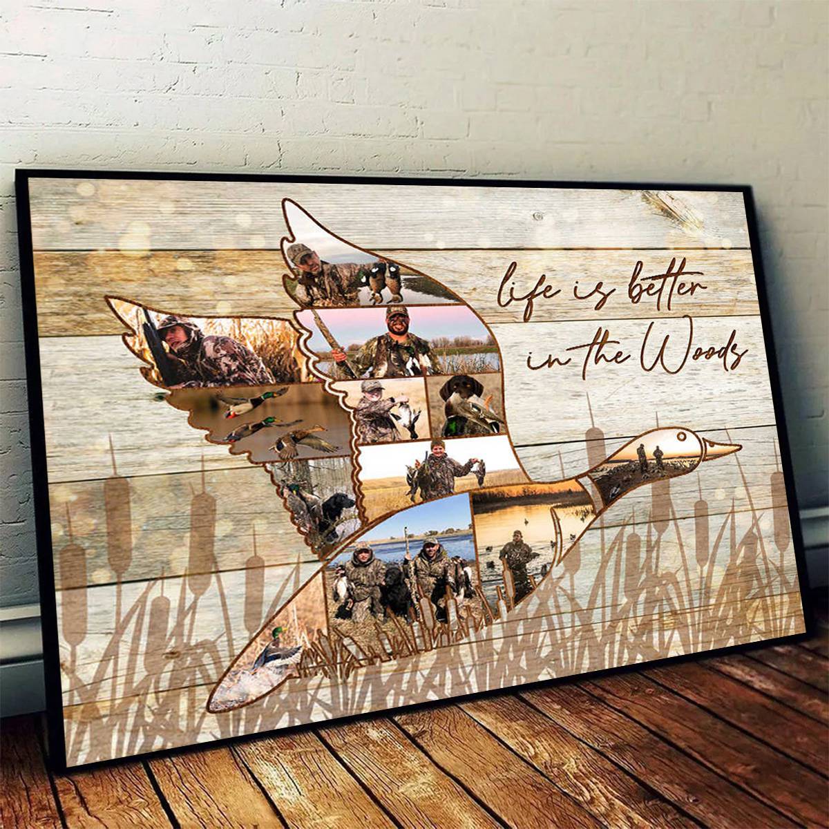 Personalized Duck Hunting Photo Collage Poster Gift For Hunter