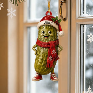 Personalized Name Pickle Christmas Ornament Lucky Pickle Hunt