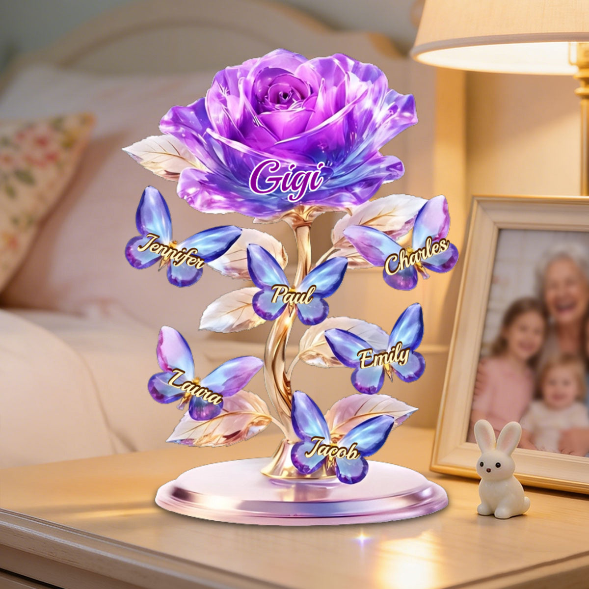 Personalized Acrylic Plaque – A Crystal Garden of Love for Mom or Grandma – Unique Mother's Day Gift