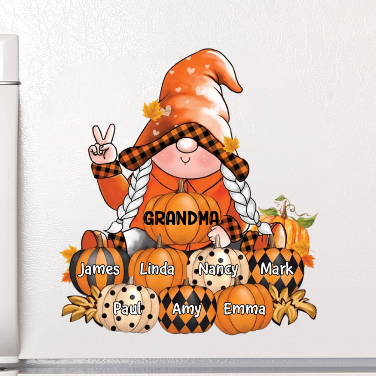 Nana's Pumpkins - Personalized Decal - Halloween, Fall Gift For Grandma, Mom