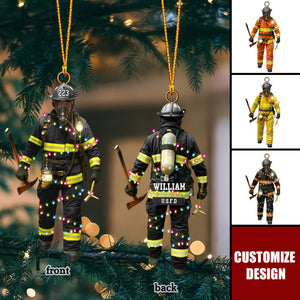 Firefighter Outfits Ornament - Personalized Gifts For Fireman