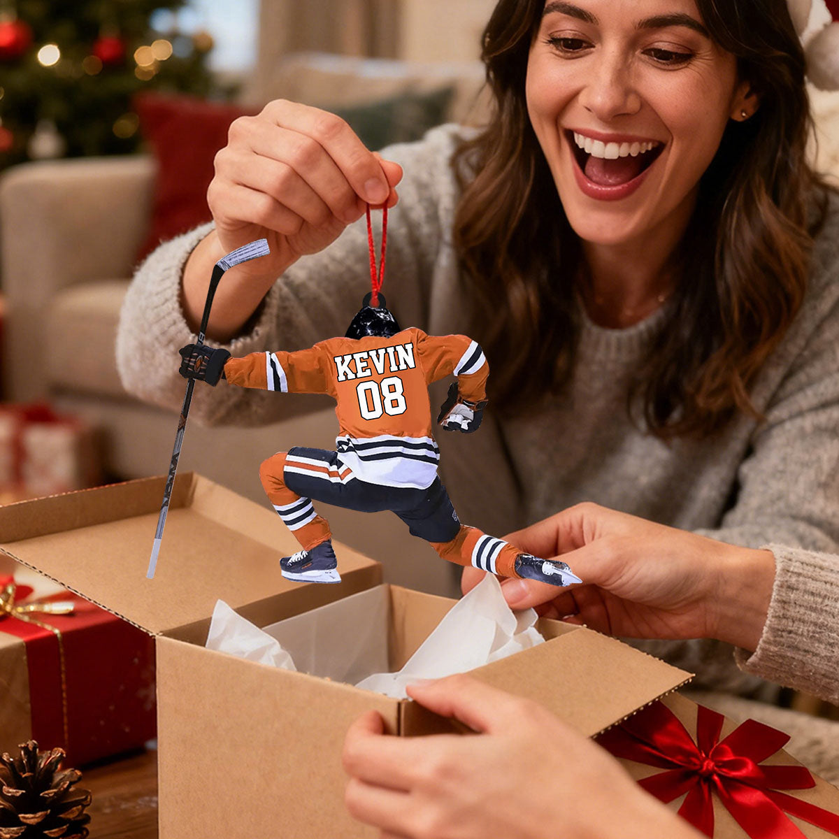Personalized Hockey Ornament For Hockey Players