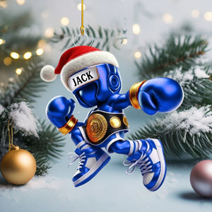 Personalized Name Boxing Ornament, Boxing Lover Christmas Gift
