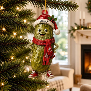 Personalized Name Pickle Christmas Ornament Lucky Pickle Hunt