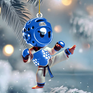 Custom Name Taekwondo Christmas Ornament -  Personalized Ornament