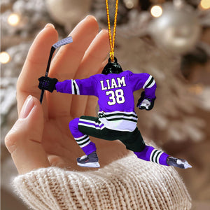Personalized Hockey Ornament For Hockey Players