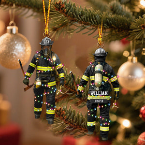 Firefighter Outfits Ornament - Personalized Gifts For Fireman