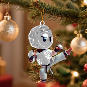 Custom Name Taekwondo Christmas Ornament -  Personalized Ornament