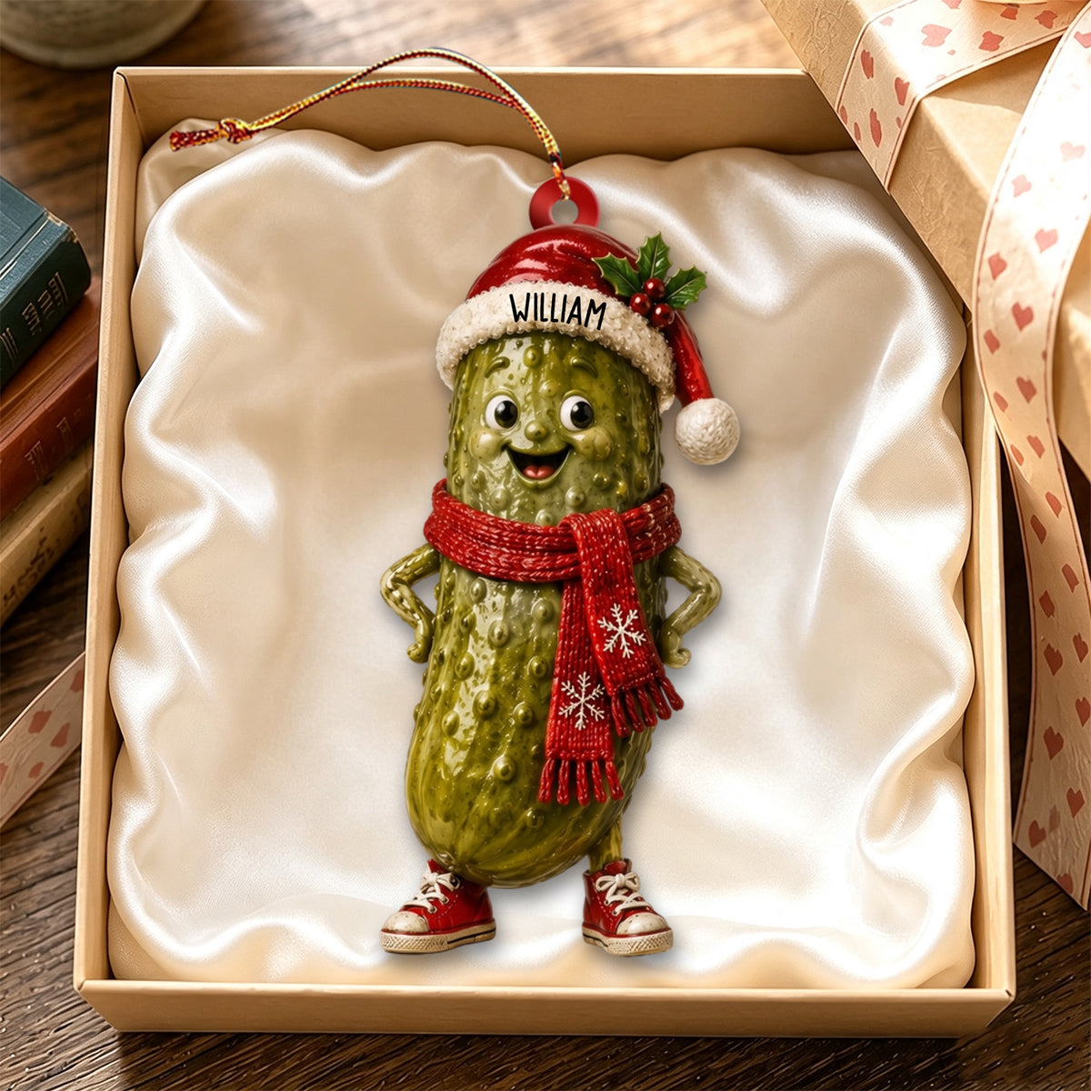 Personalized Name Pickle Christmas Ornament Lucky Pickle Hunt
