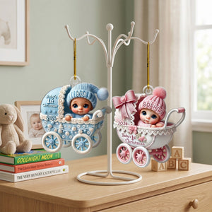 Baby In Carriage – Baby's 1st Christmas Personalized Ornament