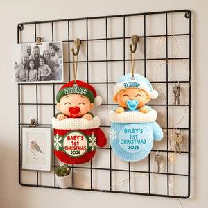 Baby In Glove – Baby's 1st Christmas Personalized Ornament