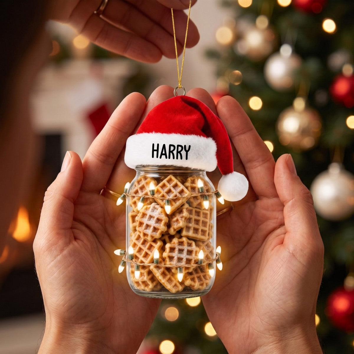 Cookie & Bite‑size Design Christmas Ornament Personalized Name Holiday Decoration