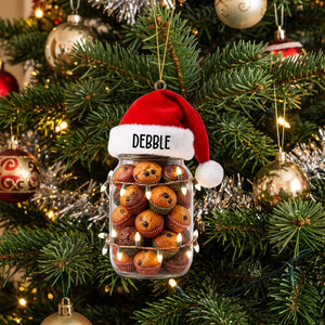 Cookie & Bite‑size Design Christmas Ornament Personalized Name Holiday Decoration