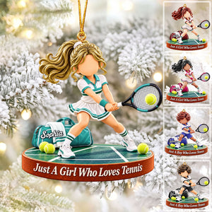 Just A Boy Who Loves Tennis - Personalized Christmas Ornament, Tennis Gift for Tennis Boy Tennis Girl