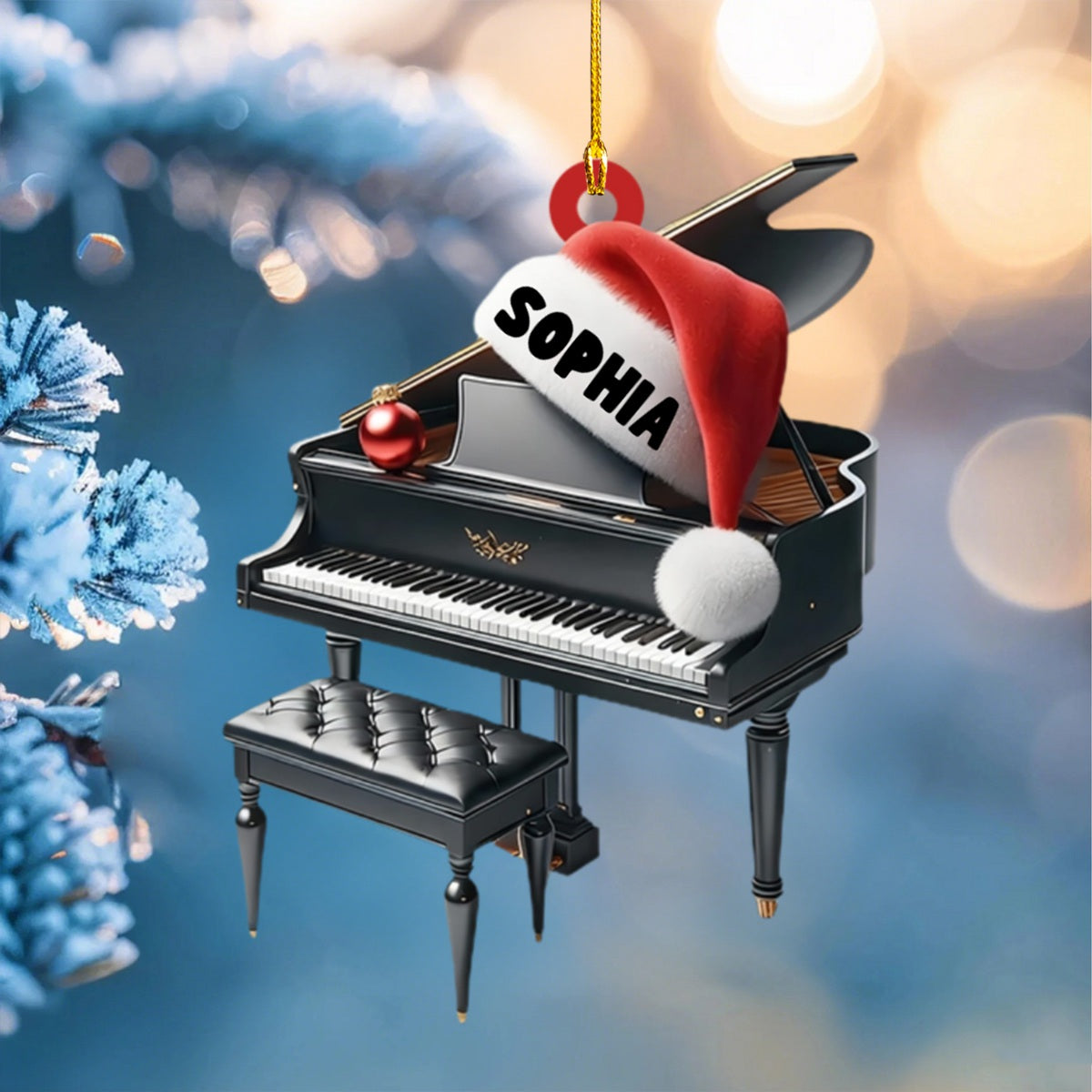 Personalized Piano Music Christmas Ornament - Gift For Musician,Piano Player,Piano Lovers