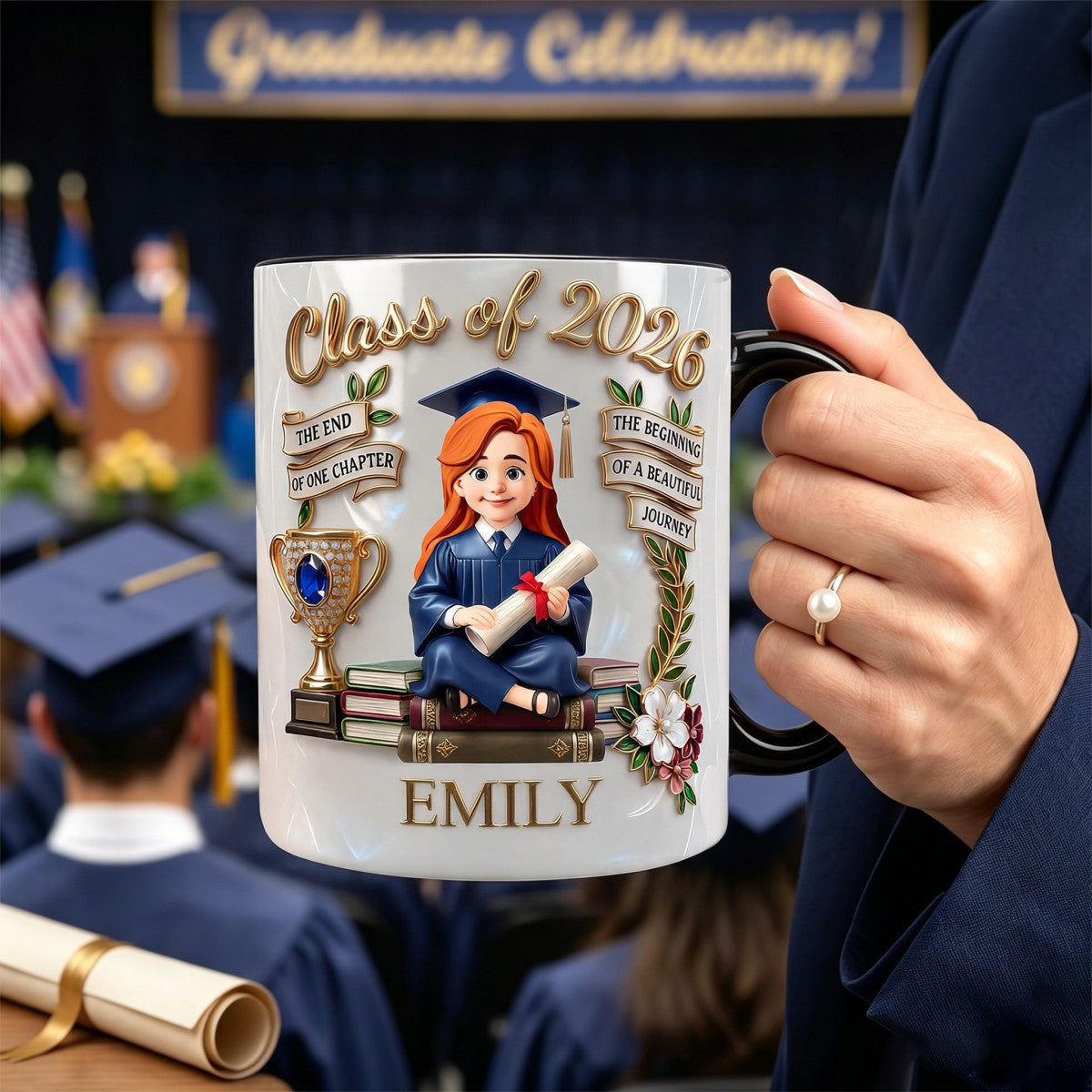 Graduation Gift For Class Of 2026 – Personalized Accent Mug