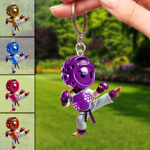 Custom Name Taekwondo Keychain-  Personalized Acrylic Keychain