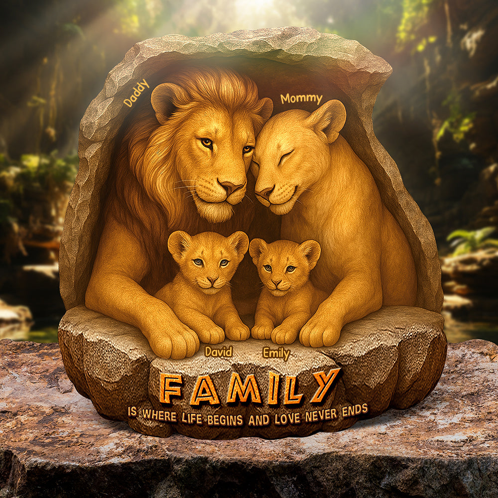 Personalized Gifts For Family Plaque- Custom 'Roaring Family' Plaque