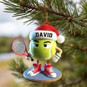 Personalized Custom Name Tennis Ornament, Tennis Christmas Gift
