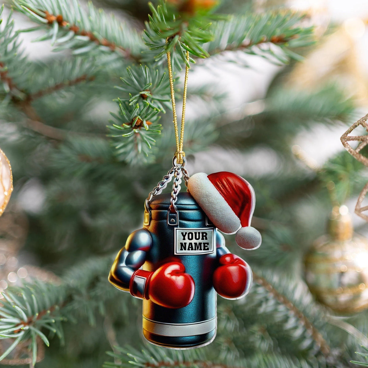 Boxing Custom Christmas Acrylic Ornament, Gifts For Boxing Fans, Christmas Tree Decor
