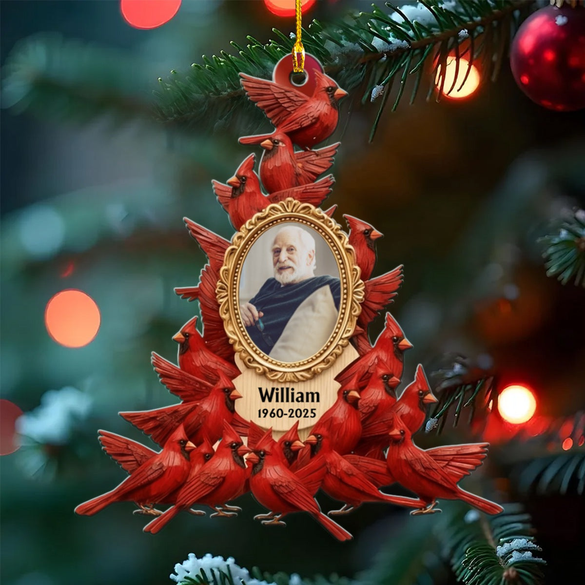 Whispers Of Heaven - Personalized Cardinal Memorial Acrylic Ornament