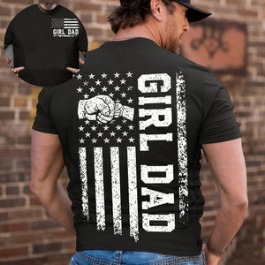 Girl Dad T-shirt Personalized Gift for Father's Day