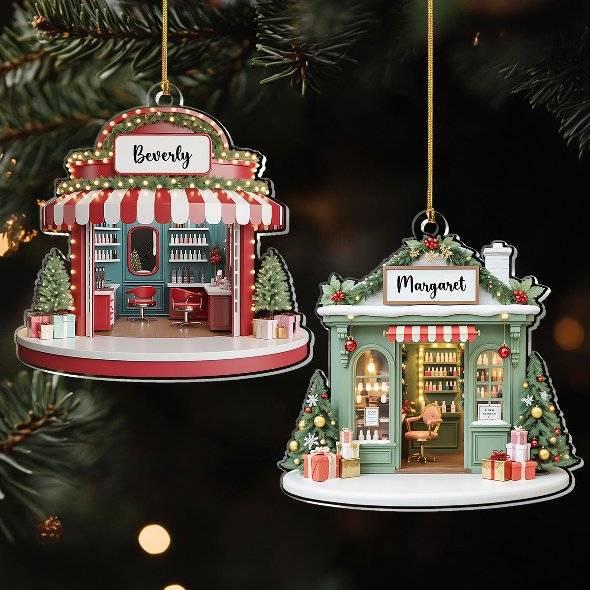 Personalized Nail Salon Acrylic Ornament