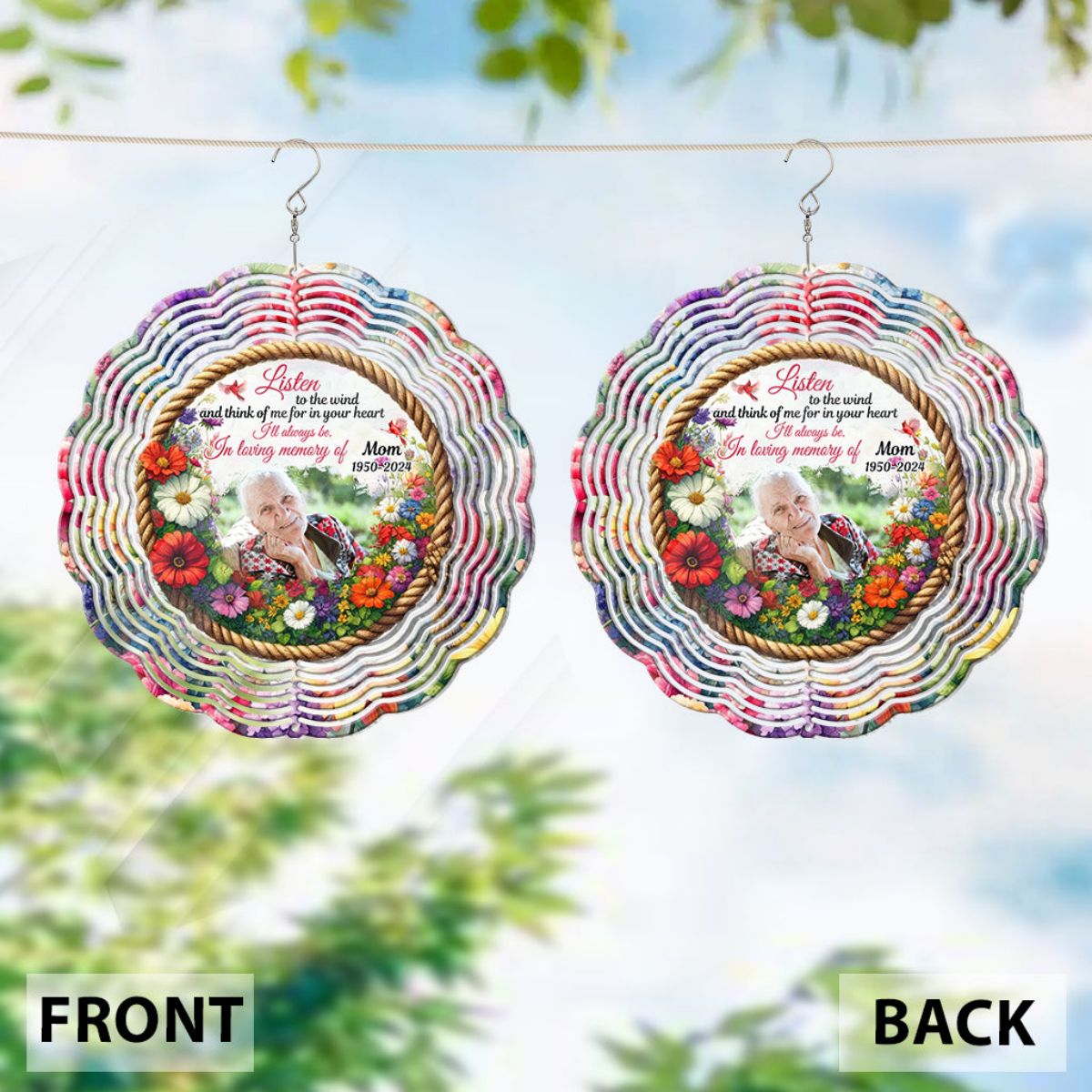 Listen To The Wind - Personalized Memorial Wind Spinner