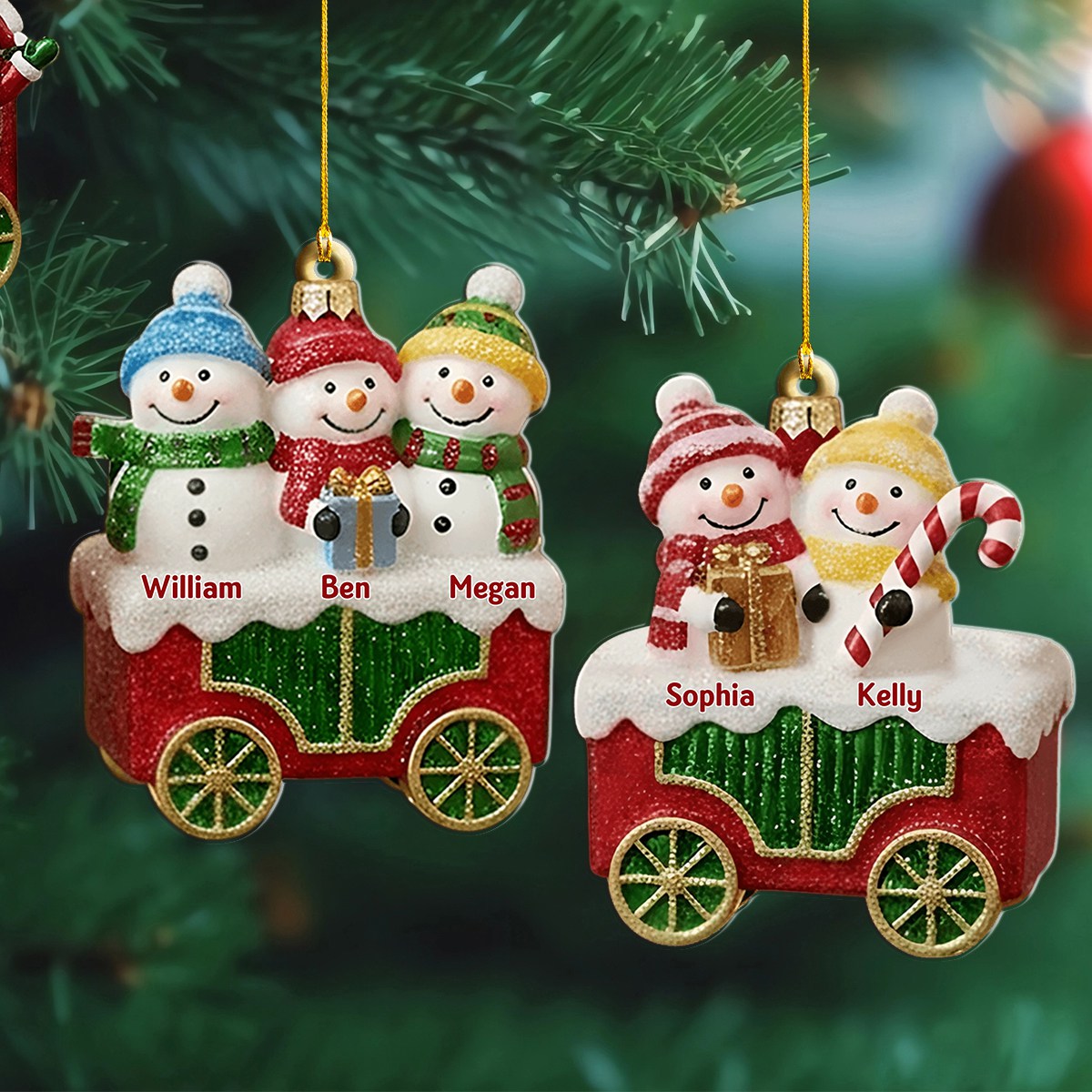 2025 Family Christmas Train - Personalized Ornament