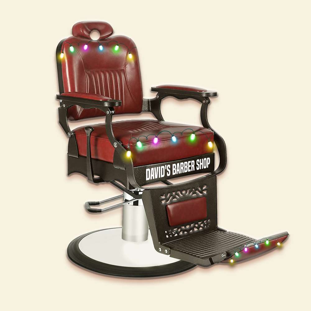 Personalized Barber Chair Ornament - A Unique Christmas Gift for Our Hero Barber