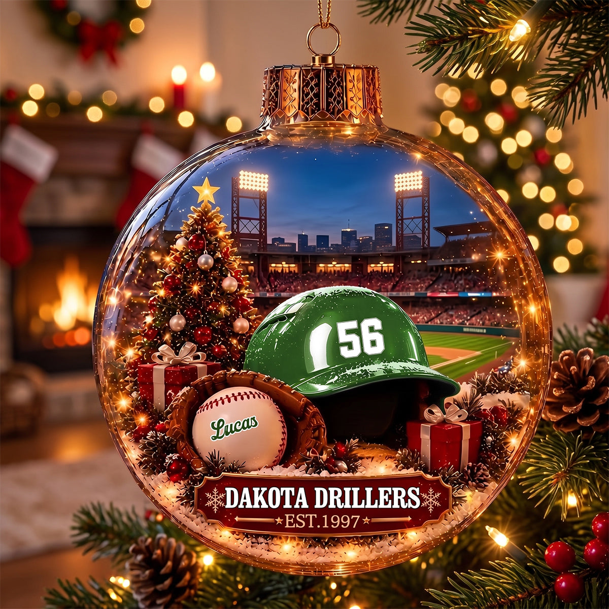 Bring the Ballpark Home —Baseball Christmas Ornament