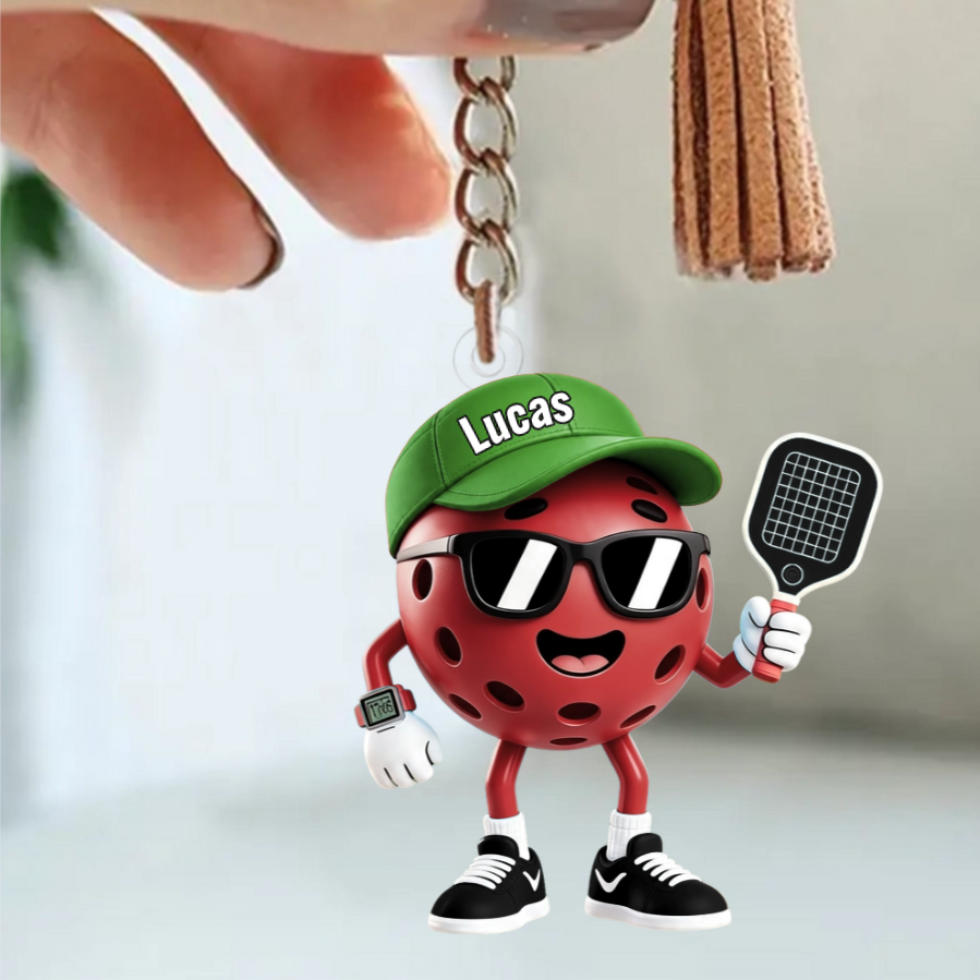 Pickleball Fan Christmas Keychain – Personalized 2026 Gift For Players & Lovers