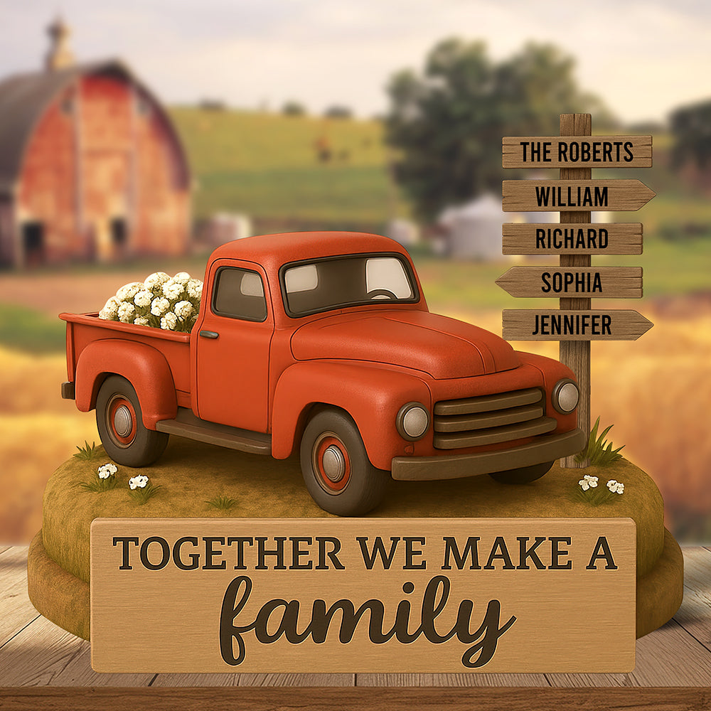 Personalized Family Farmhouse Old Truck Acrylic Plaque