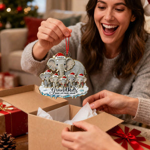 Grandkids Make Life More Grand - Family Personalized Christmas Ornament