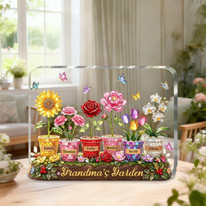 Personalized Acrylic Plaque – Custom Grandma Mom Garden Sign