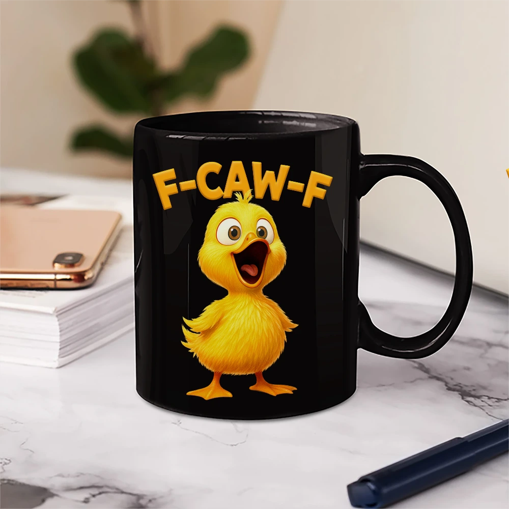 Funny Chicken F-Caw-F - Personalized Custom Coffee Mug