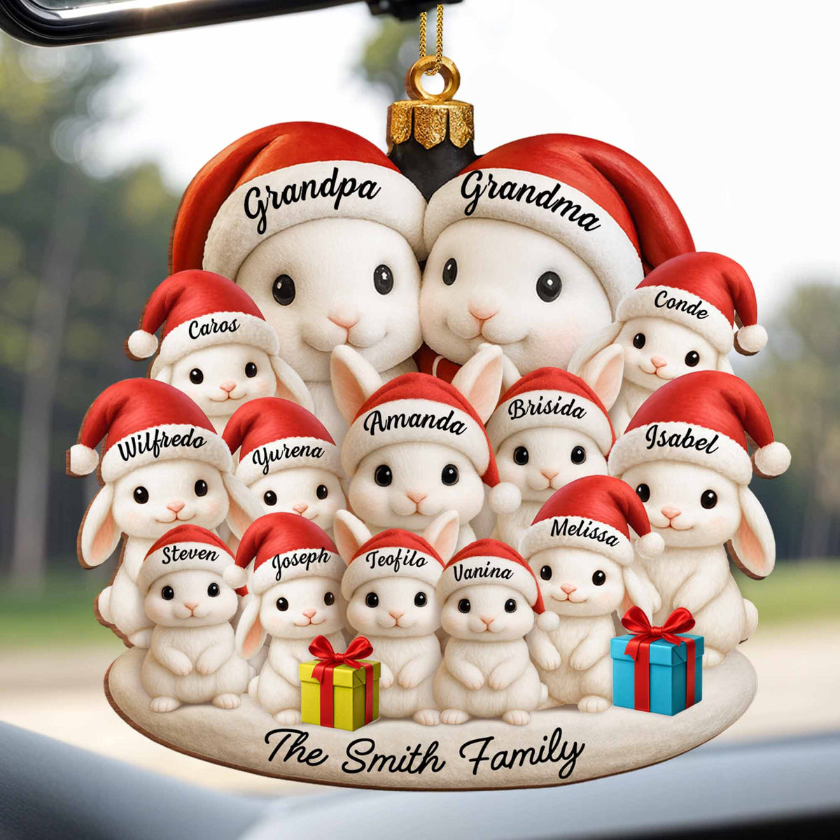 Celebrate Your Family's Magical Christmas,  Personalized Custom Wood Ornament, Gift For Family