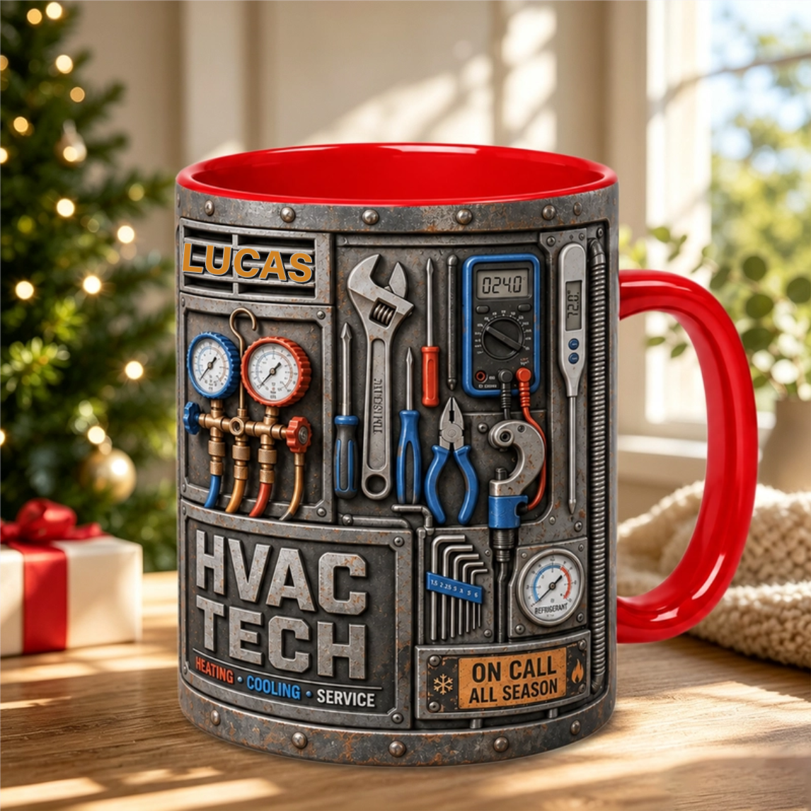 Personalized HVAC Coffee Mug – Custom Gift For Heating & Cooling Technicians