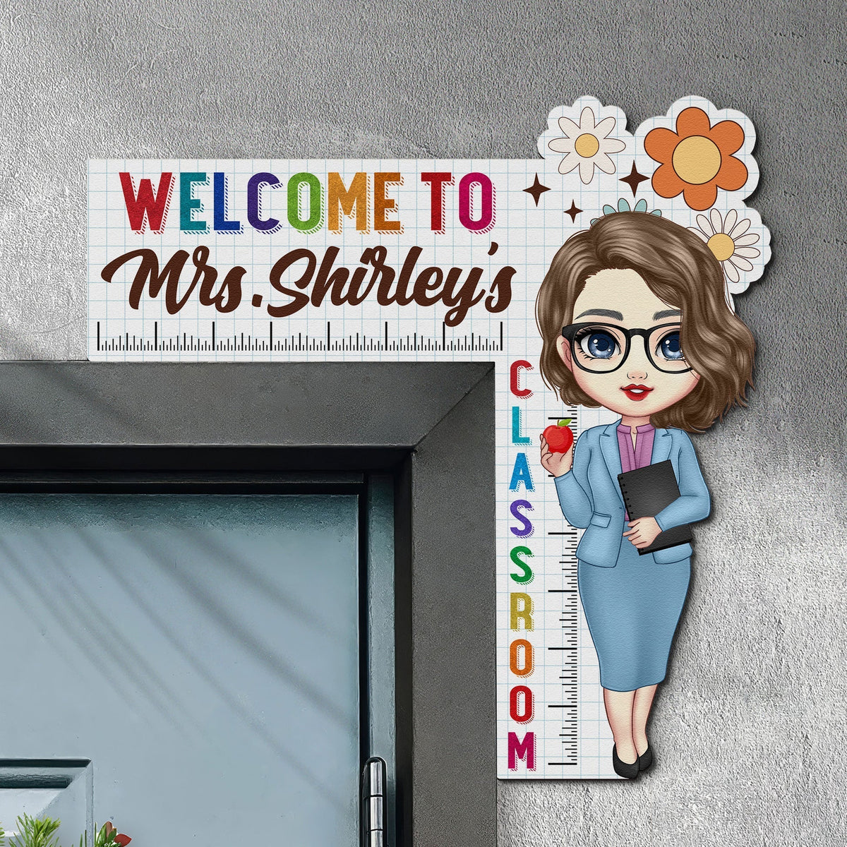 Welcome To My Class Back To School - Personalized Door Corner Wood Sign Teacher Gift