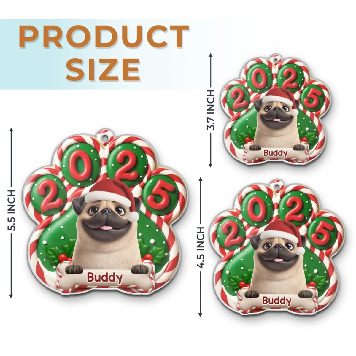 Santa Paws Is Coming - Personalized Acrylic Ornament Christmas Birthday Gifts For Dog Lovers