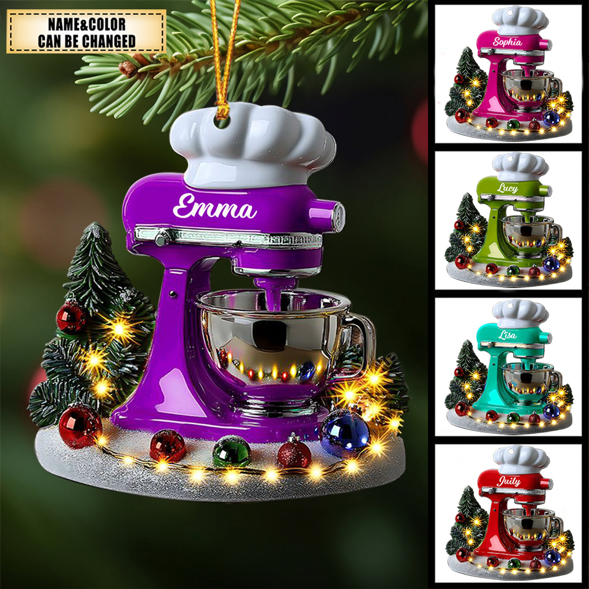 Love Baking Christmas – Personalized Custom Name Baker Ornament