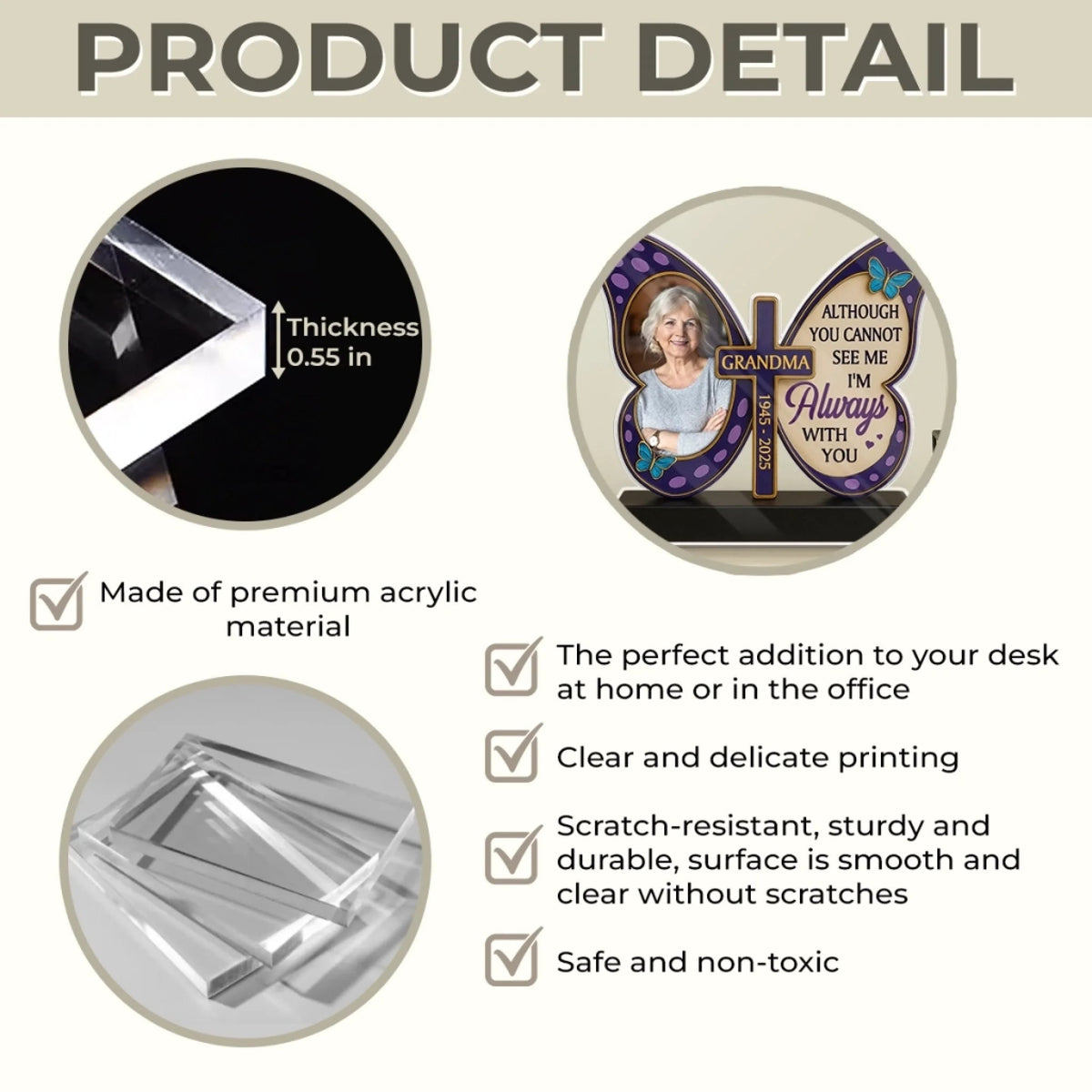 Custom Photo A Silent Tear, A Lasting Love - Memorial Personalized Custom Acrylic Plaque Custom Shape