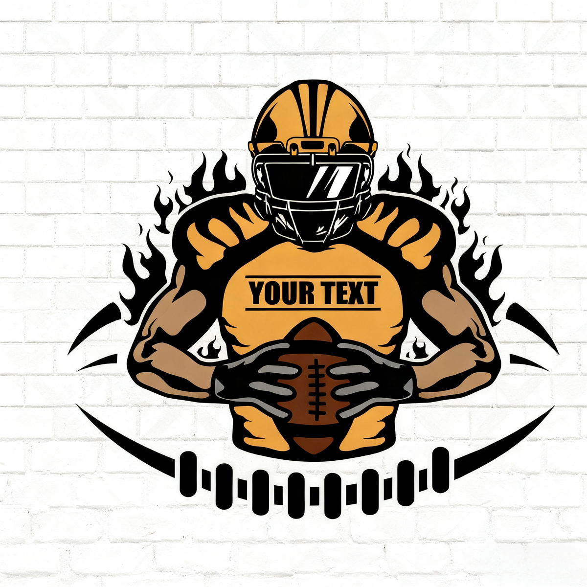 Custom Name Personalized Football Player Sticker/Decal