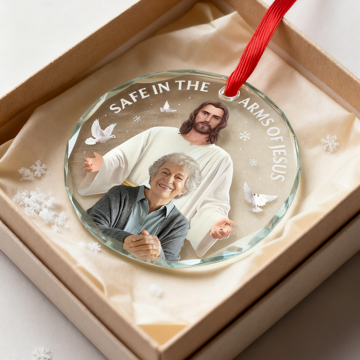 Always with you-Personalized Memorial Glass Ornament