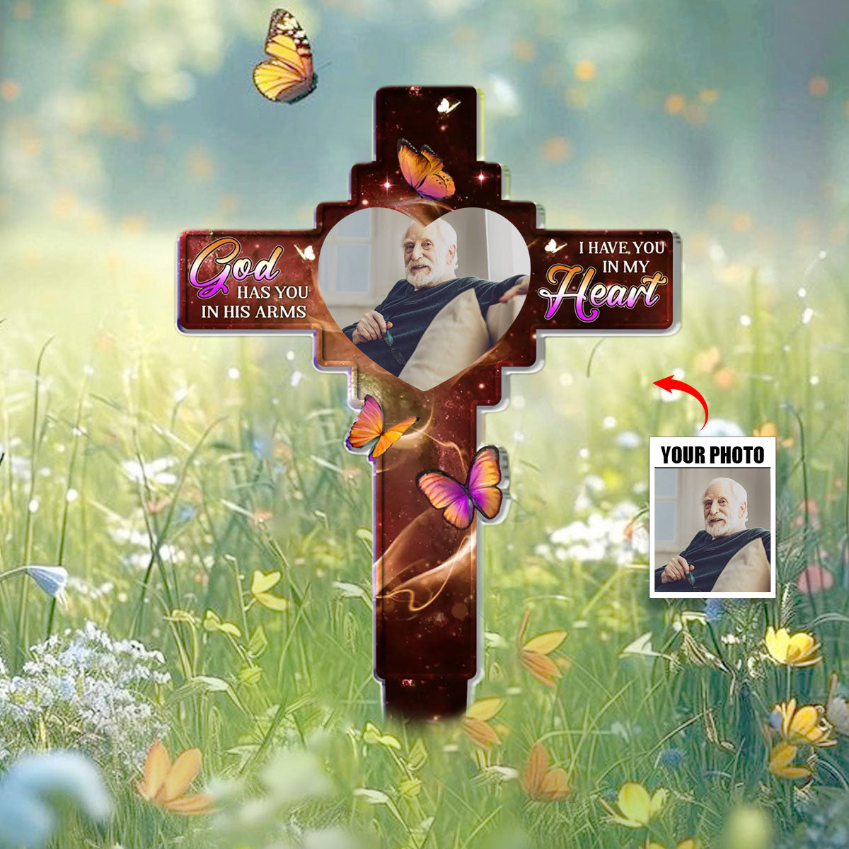 In Our Hearts Always - Memorial Personalized Acrylic Garden Stake