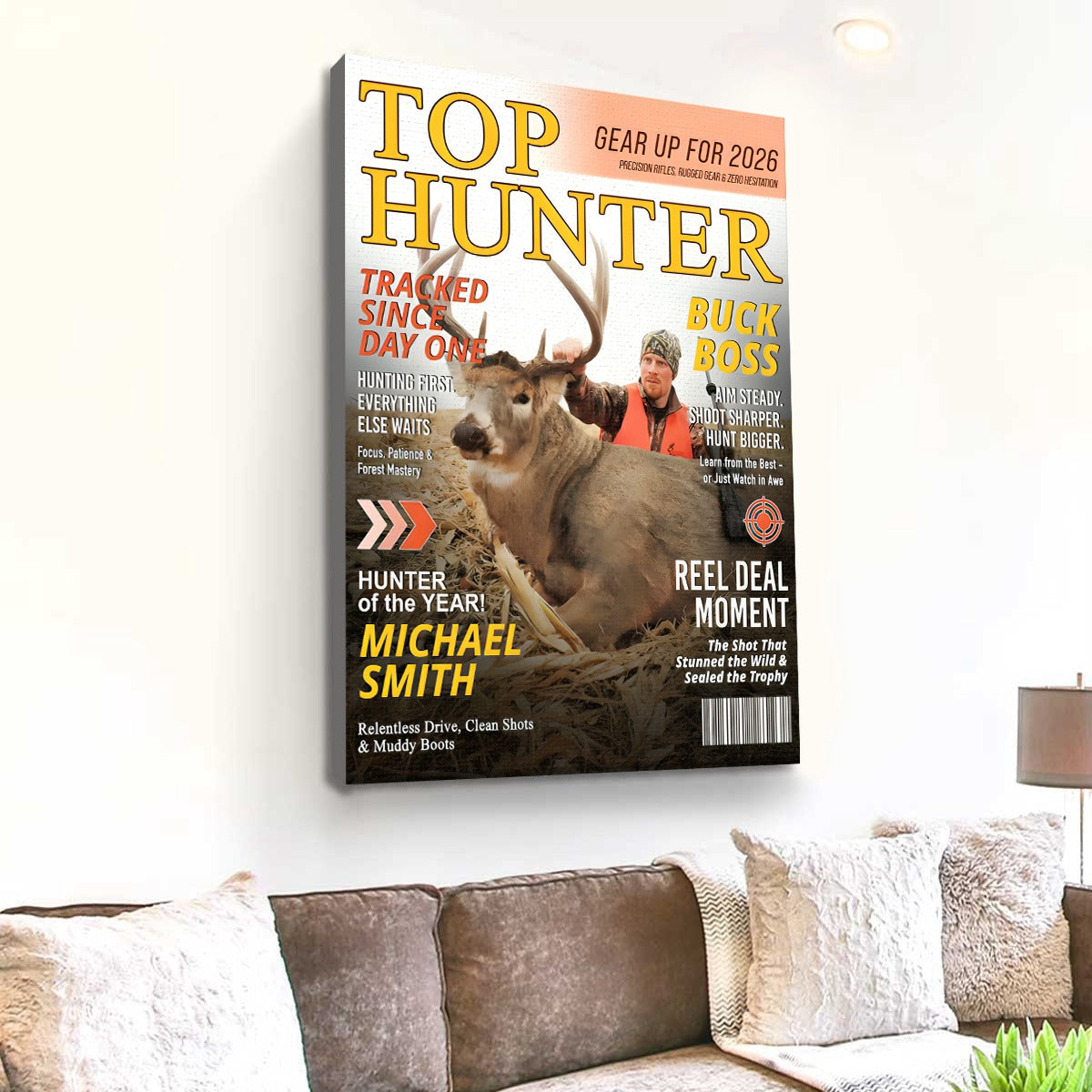 Custom Hunting Magazine Cover, Personalized Hunting Gifts for Men, Deer Hunting Gifts for Him, Hunting Dad Gift, Funny Hunter Gift for Outdoorsman