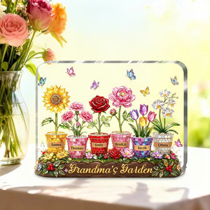 Personalized Acrylic Plaque – Custom Grandma Mom Garden Sign