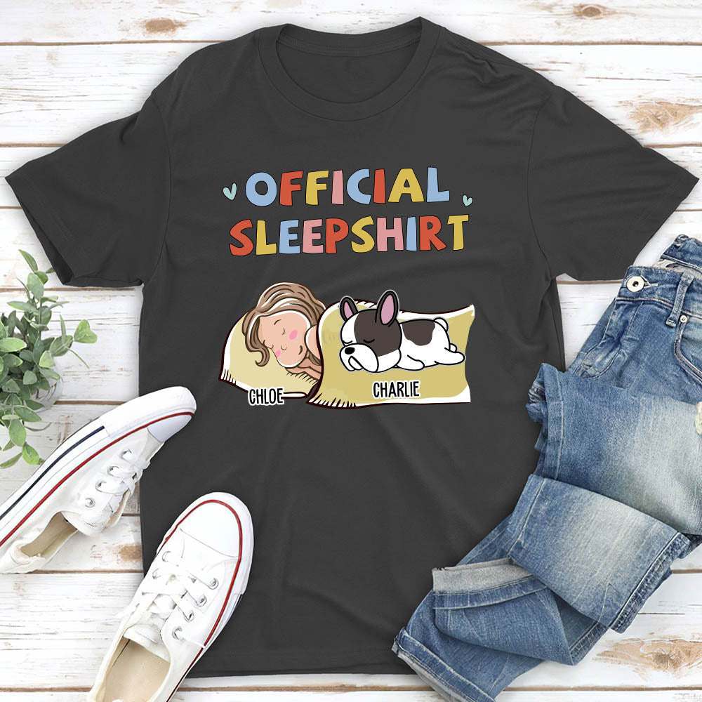 Sleeping Dog Sleepshirt - Personalized Custom Unisex T-shirt