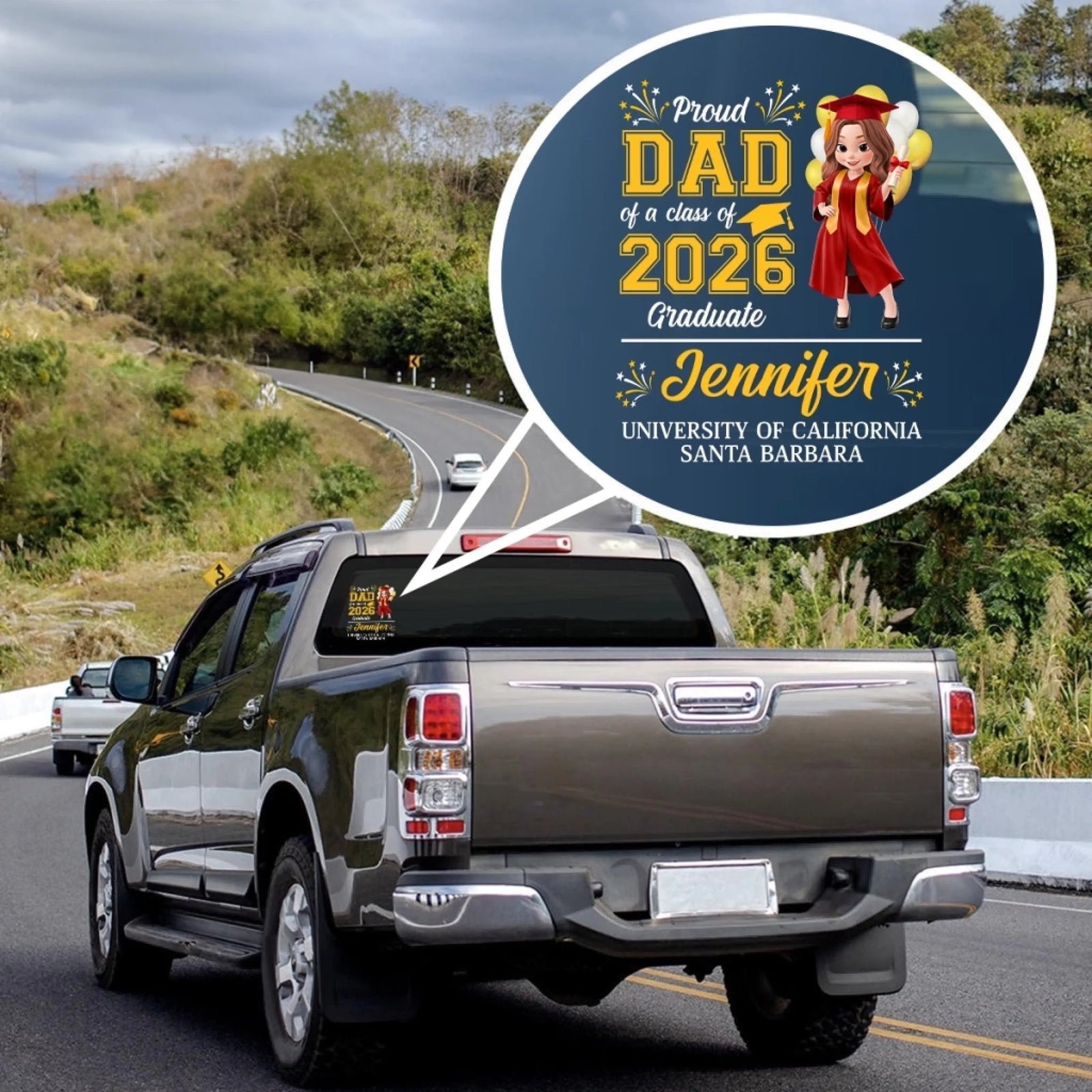 Custom Decal - Personalized Graduation Gifts For Him, Her - Go Where Your Dreams Take You